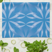 Linge De Cuisine motif topaze bleue (Plié)