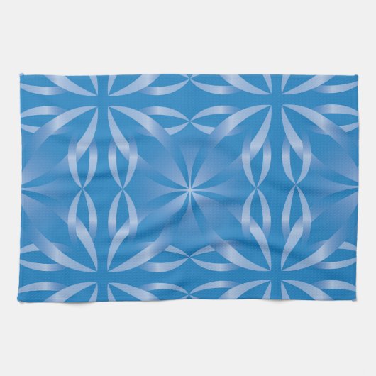 Linge De Cuisine motif topaze bleue (Horizontal)