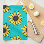 Linge De Cuisine Motif tournesol 4 (Quart Plié)