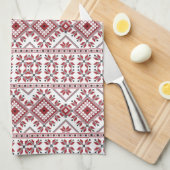 Linge De Cuisine Motif traditionnel, Motif traditionnel roumain T-S (Quart Plié)