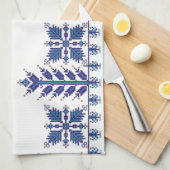 Linge De Cuisine Motif traditionnel, Motif traditionnel roumain T-S (Quart Plié)