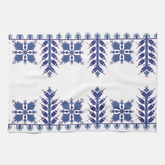 Linge De Cuisine Motif traditionnel, Motif traditionnel roumain T-S (Horizontal)