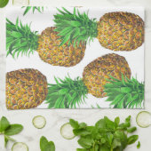Linge De Cuisine Motif transparent avec ananas (Plié)