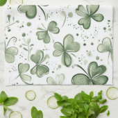 Linge De Cuisine Motif Trèfle Vert • St. Patrick’s Day (Plié)