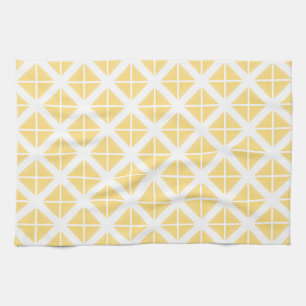Linge De Cuisine Motif triangle à la mode jaune