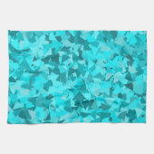 Linge De Cuisine Motif Triangle Bleu Turquoise (Horizontal)