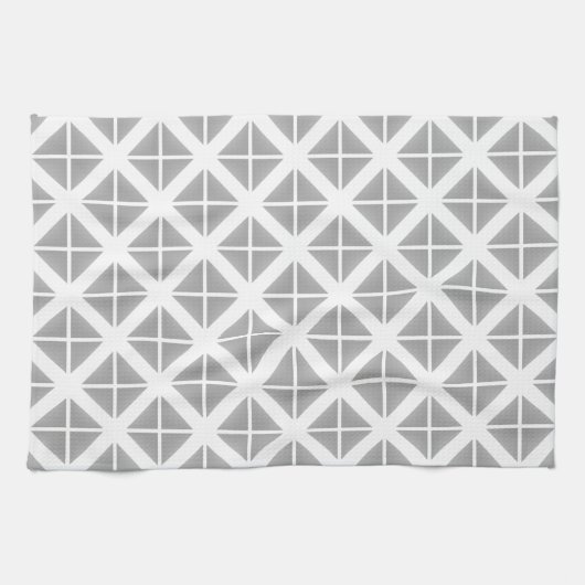 Linge De Cuisine Motif triangle gris tendance (Horizontal)