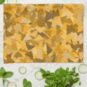 Linge De Cuisine Motif Triangle Orange Marron (Plié)