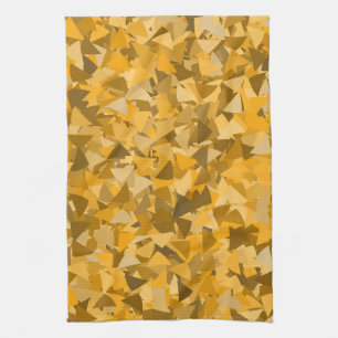 Linge De Cuisine Motif Triangle Orange Marron