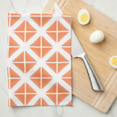 Linge De Cuisine Motif triangle Orange tendance (Quart Plié)