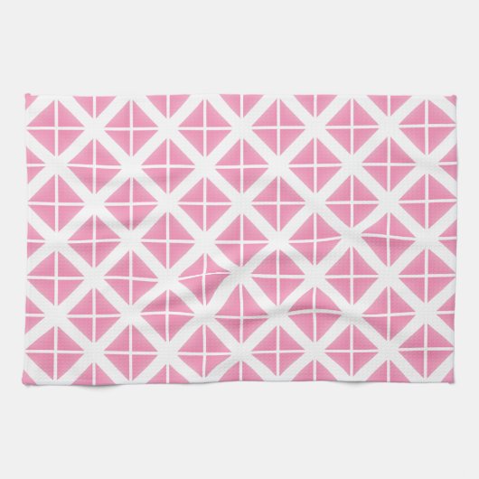 Linge De Cuisine Motif triangle rose tendance (Horizontal)