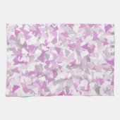 Linge De Cuisine Motif Triangle Rose Violet (Horizontal)