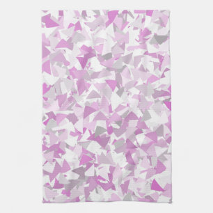 Linge De Cuisine Motif Triangle Rose Violet