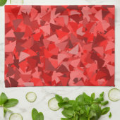 Linge De Cuisine Motif Triangle Rouge (Plié)