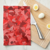 Linge De Cuisine Motif Triangle Rouge (Quart Plié)