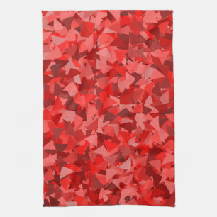 Linge De Cuisine Motif Triangle Rouge