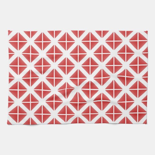 Linge De Cuisine Motif triangle rouge tendance (Horizontal)