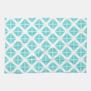 Linge De Cuisine Motif Triangle tendance Turquoise