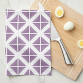 Linge De Cuisine Motif triangle tendance violet (Quart Plié)