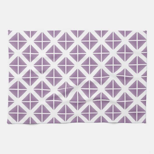 Linge De Cuisine Motif triangle tendance violet (Horizontal)