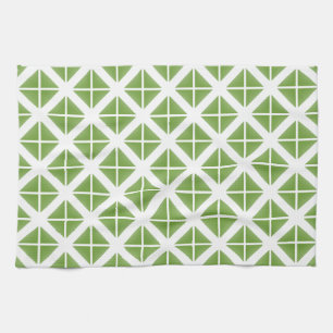 Linge De Cuisine Motif triangle vert tendance