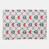 Linge De Cuisine Motif tricoté avec des crânes (Horizontal)