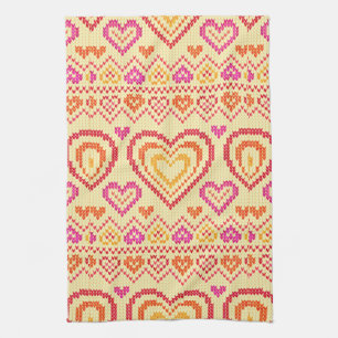 Linge De Cuisine Motif tricoté par Saint-Valentin