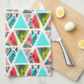Linge De Cuisine Motif tropical abstrait coloré (Quart Plié)