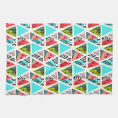 Linge De Cuisine Motif tropical abstrait coloré (Horizontal)