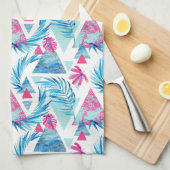 Linge De Cuisine Motif tropical de feuille d'aquarelle abstraite (Quart Plié)