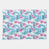 Linge De Cuisine Motif tropical de feuille d'aquarelle abstraite (Horizontal)