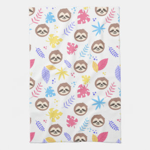 Linge De Cuisine Motif tropical de paresse et de feuille