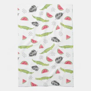 Linge De Cuisine Motif tropical de pastèque et de crocodile