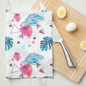 Linge De Cuisine Motif tropical de triangle de feuille (Quart Plié)