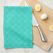 Linge De Cuisine Motif Turquoise (Quart Plié)