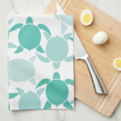 Linge De Cuisine Motif turquoise de tortue (Quart Plié)