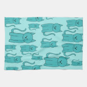 Linge De Cuisine Motif turquoise des chats mignons (Horizontal)