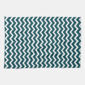 Linge De Cuisine Motif turquoise foncé de chevrons de zigzag (Horizontal)