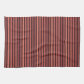 Linge De Cuisine Motif uni rayé marron rétro (Horizontal)