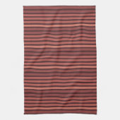 Linge De Cuisine Motif uni rayé marron rétro (Vertical)