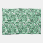 Linge De Cuisine Motif vert abstrait de formes géométriques (Horizontal)