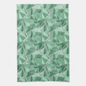 Linge De Cuisine Motif vert abstrait de formes géométriques (Vertical)