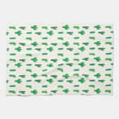 Linge De Cuisine Motif vert clair de cactus (Horizontal)