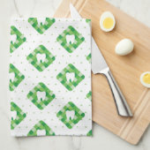 Linge De Cuisine Motif vert de dent de plaid (Quart Plié)