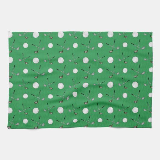 Linge De Cuisine Motif vert de golf (Horizontal)