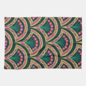 Linge De Cuisine motif vert en forme de coquille (Horizontal)