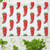 Linge De Cuisine Motif vertical Red Pepper Diva (Plié)