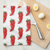 Linge De Cuisine Motif vertical Red Pepper Diva (Quart Plié)