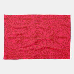 Linge De Cuisine Motif victorien rouge