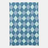 Linge De Cuisine Motif vintage Argyle bleu (Vertical)